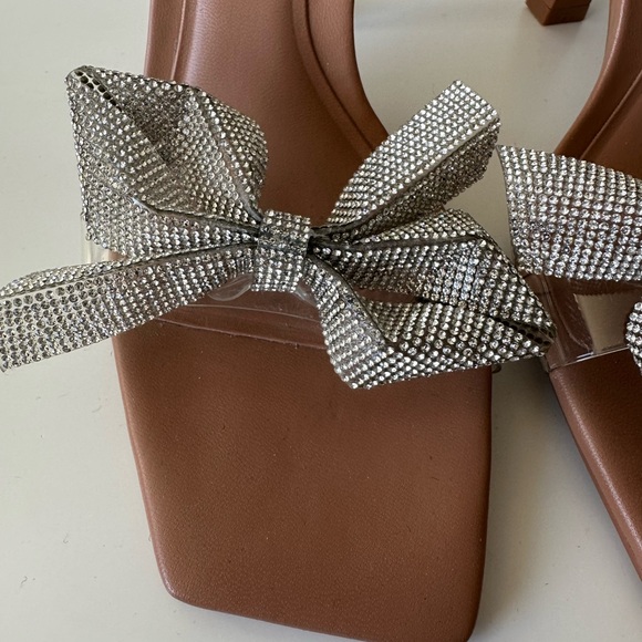 Unworn Zara Crystal Bow Heels - Picture 5 of 6